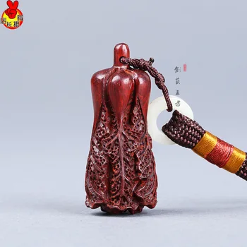 A índia, jacarandá-da-lobular, sândalo vermelho repolho Desay mão de peças de enriquecimento entalhada em madeira, enfeites de carro pingentes para artesanato Xian